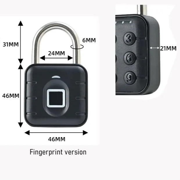 - Electronic Fingerprint Padlock