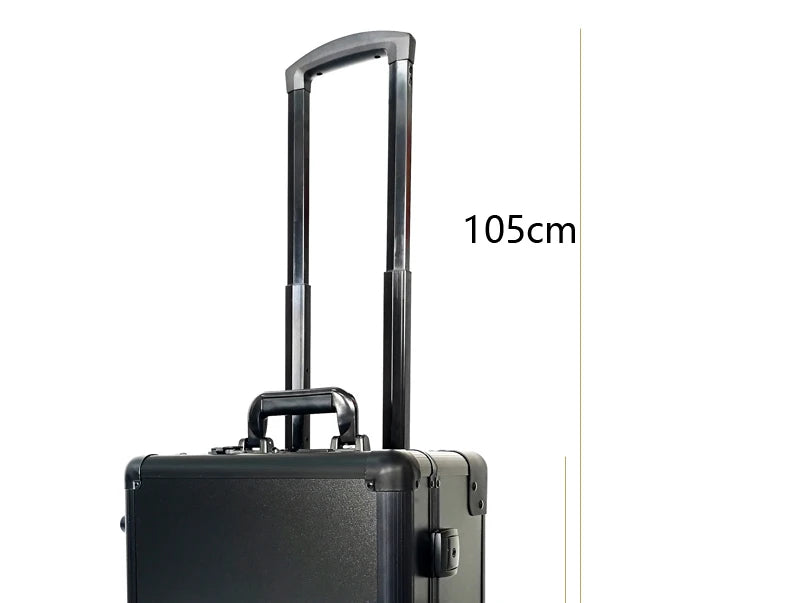 - $l@y Makeup case with light and mirror, aluminum.
