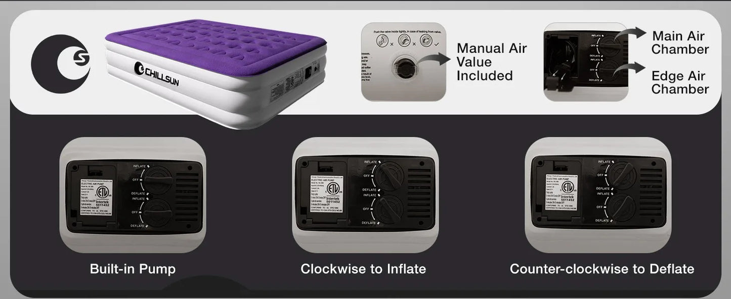 -Single Mattress with Built in Pump