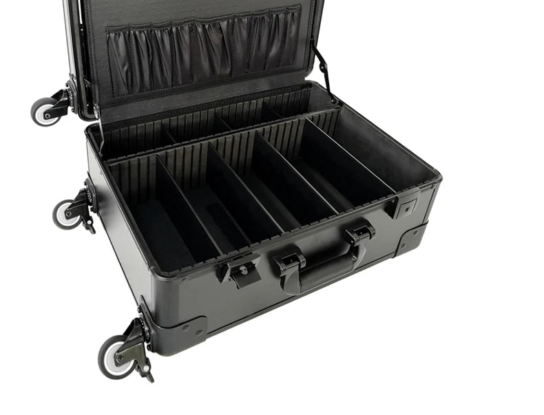 - $l@y Makeup case with light and mirror, aluminum.