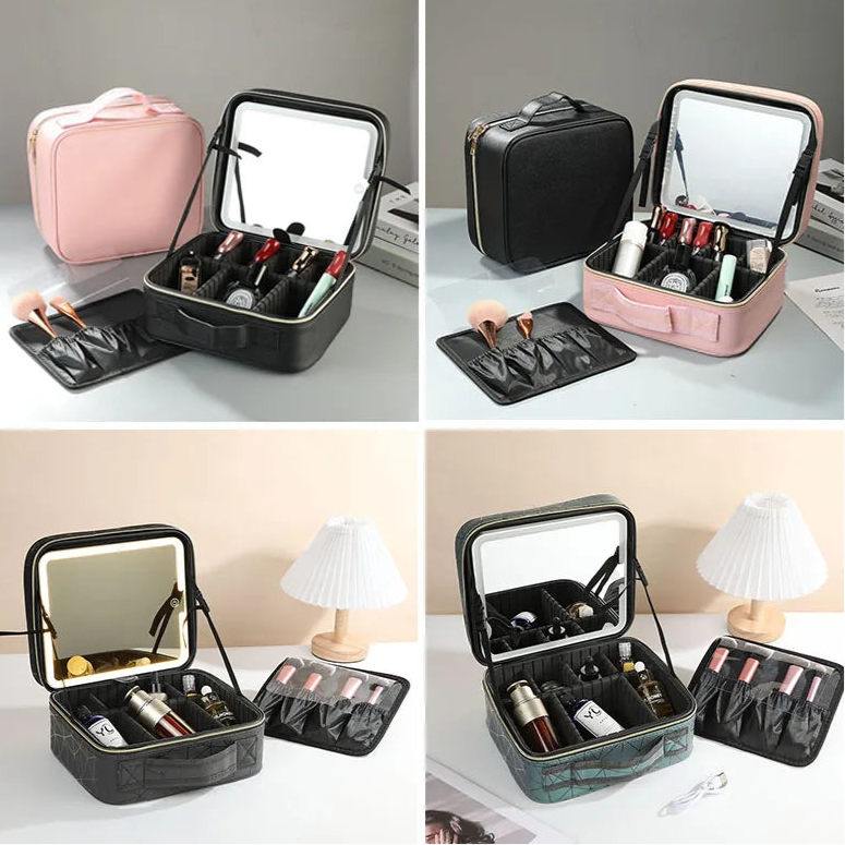 -LED mirror Makeup bag