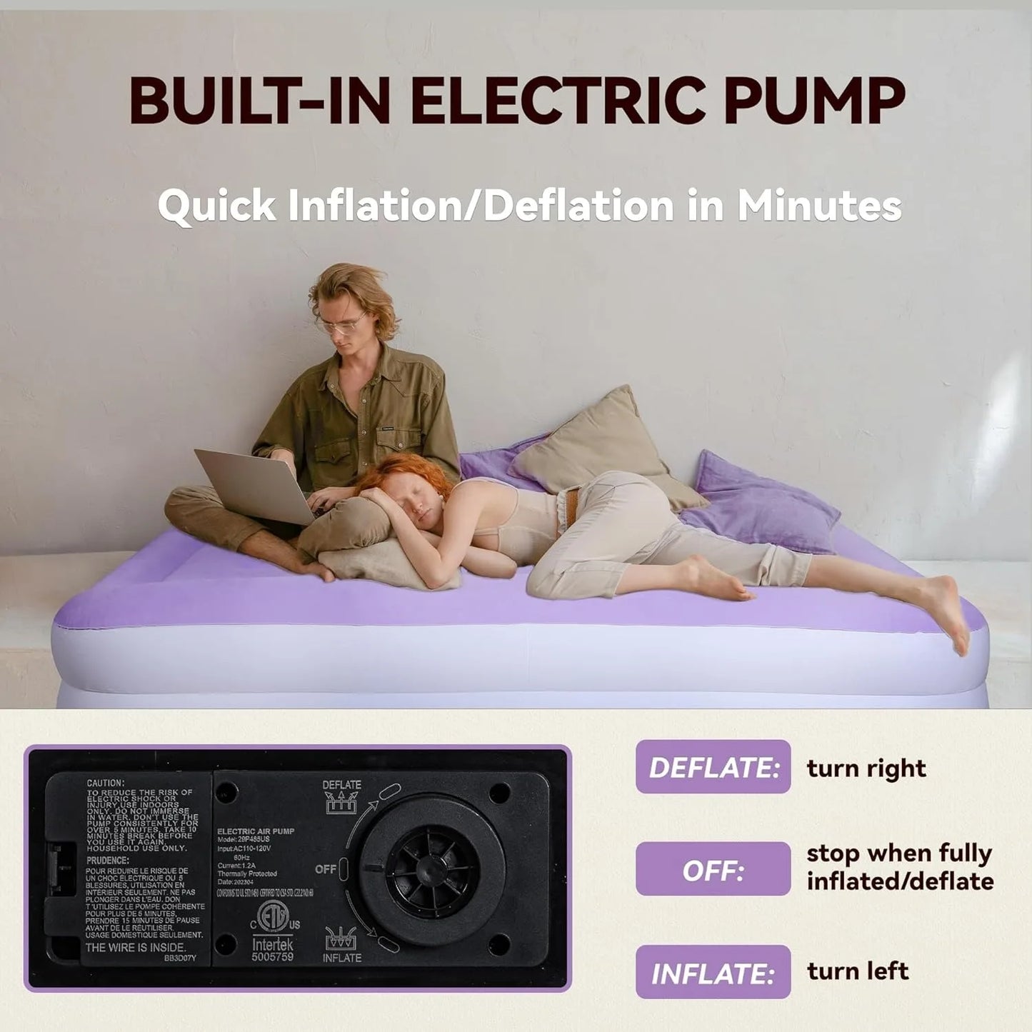 -AirMattress Queen with Built in Pump